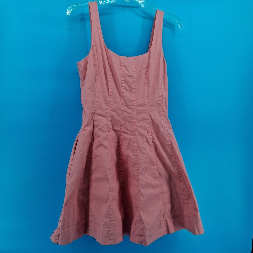 Steve Madden Dress Womens 8 Pink Fit & Flare Mini Scoop Neck Sleeveless XP108614